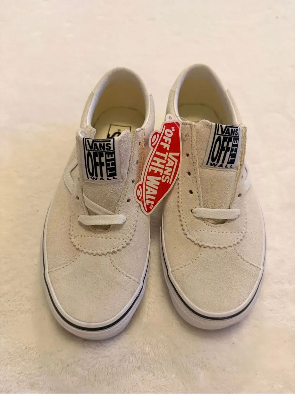 Vans Skate Low White Suede Sneakers Women’s 7.5 Men’s 6 NWTs
